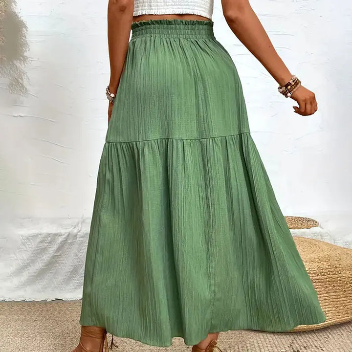 Island Glow Boho Maxi Rok – High Waist