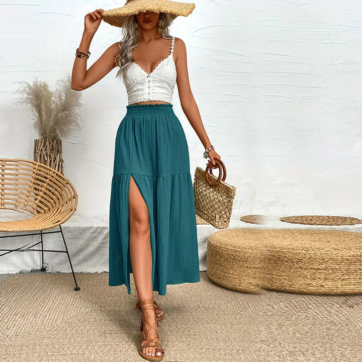 Island Glow Boho Maxi Rok – High Waist