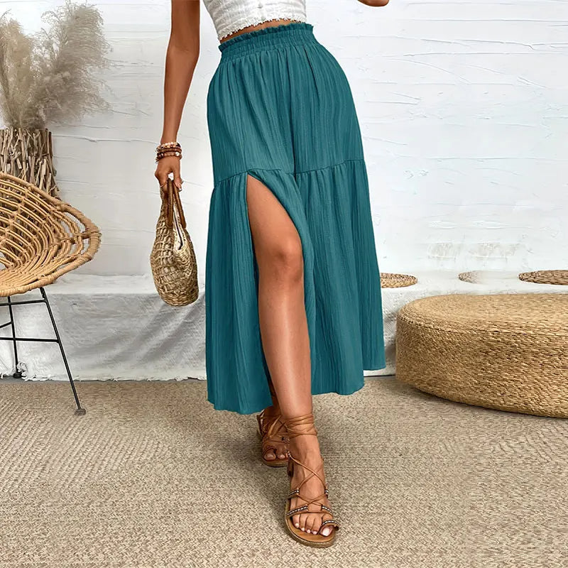 Island Glow Boho Maxi Rok – High Waist