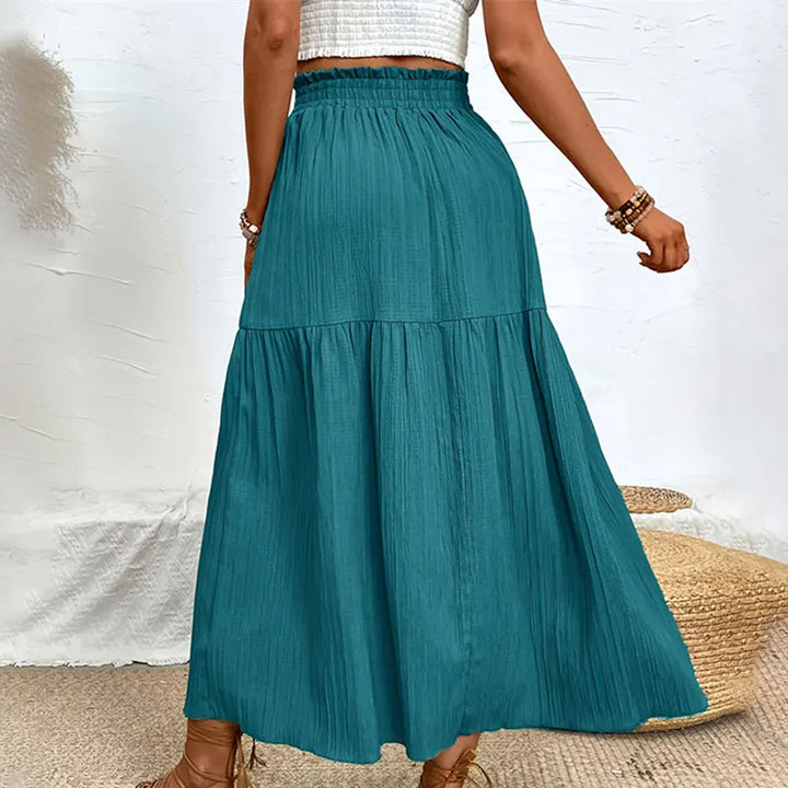 Island Glow Boho Maxi Rok – High Waist