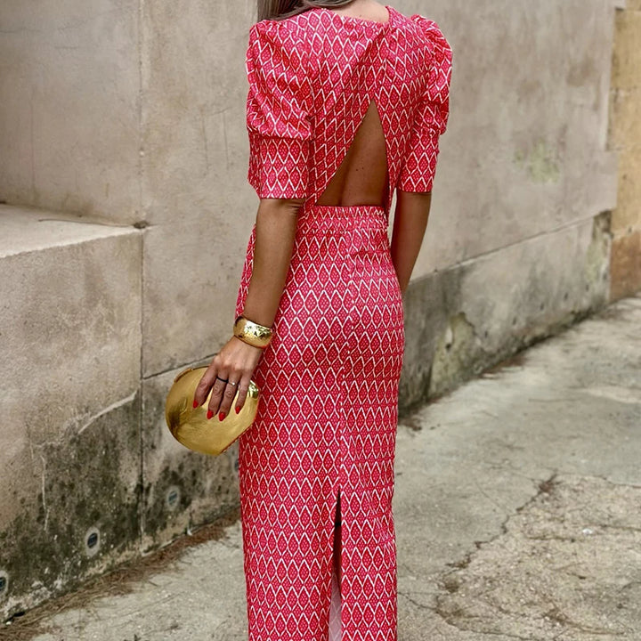 Rugloze Linnen Jurken Met Puff Sleeves In Elegante Boho Style