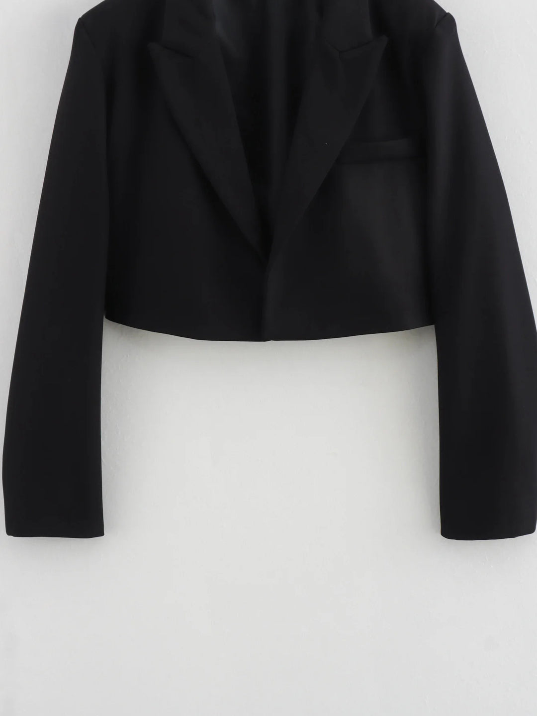Cropped Getailleerde Lange Mouw Blazer