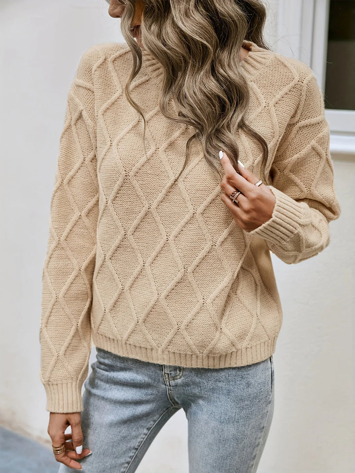 Soft Vibes Warme Knit Cable Sweater van Hoge Kwaliteit - Gebreide Trui