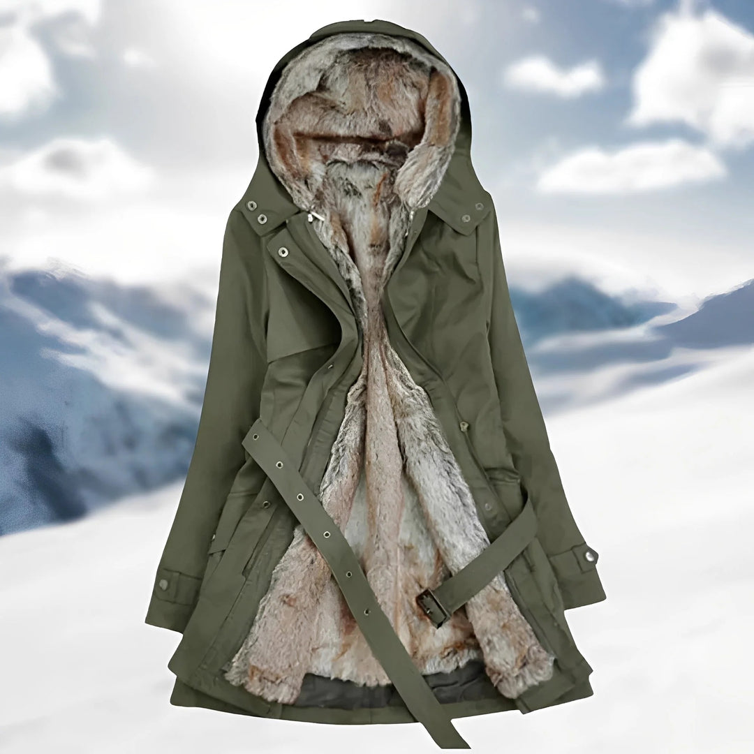 Crystal Chill Waterdichte Winter Parka Met Luxe Voering Van Imitatiebont – Warme Damesjas