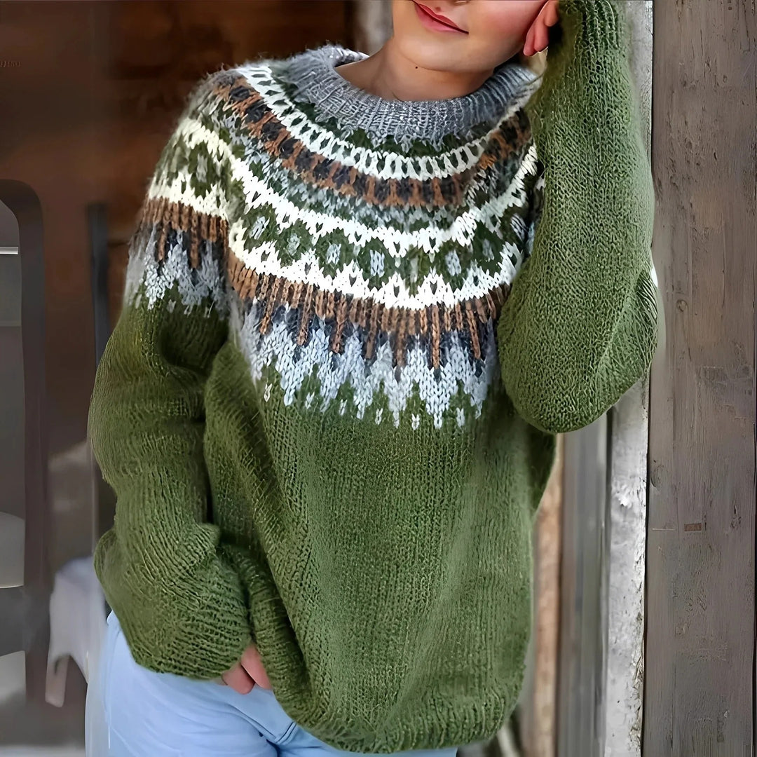 Winter Glow Nordic Knit Jumper – Gezellige Trui Met Scandinavisch Patroon