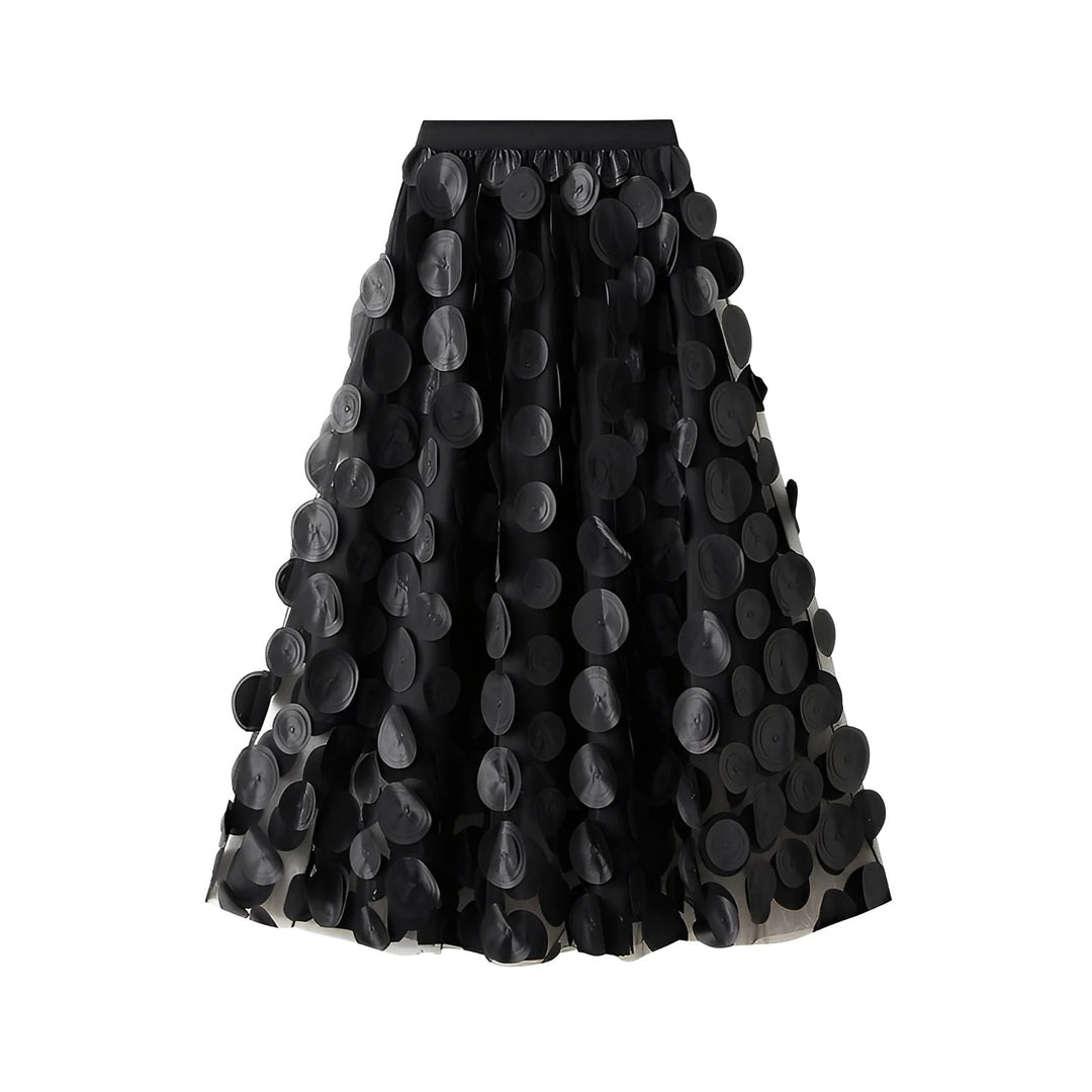 Vintage Muse Polkadot Rok - Lange Skirt