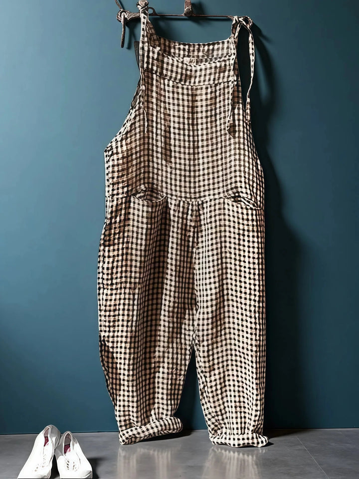 Sunset Stripes Dames Jumpsuit – Gestreepte Overall Met Wijde Pijpen