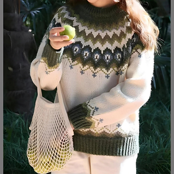 Winter Glow Nordic Knit Jumper – Gezellige Trui Met Scandinavisch Patroon