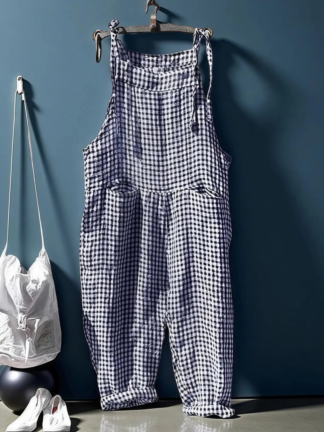 Sunset Stripes Dames Jumpsuit – Gestreepte Overall Met Wijde Pijpen