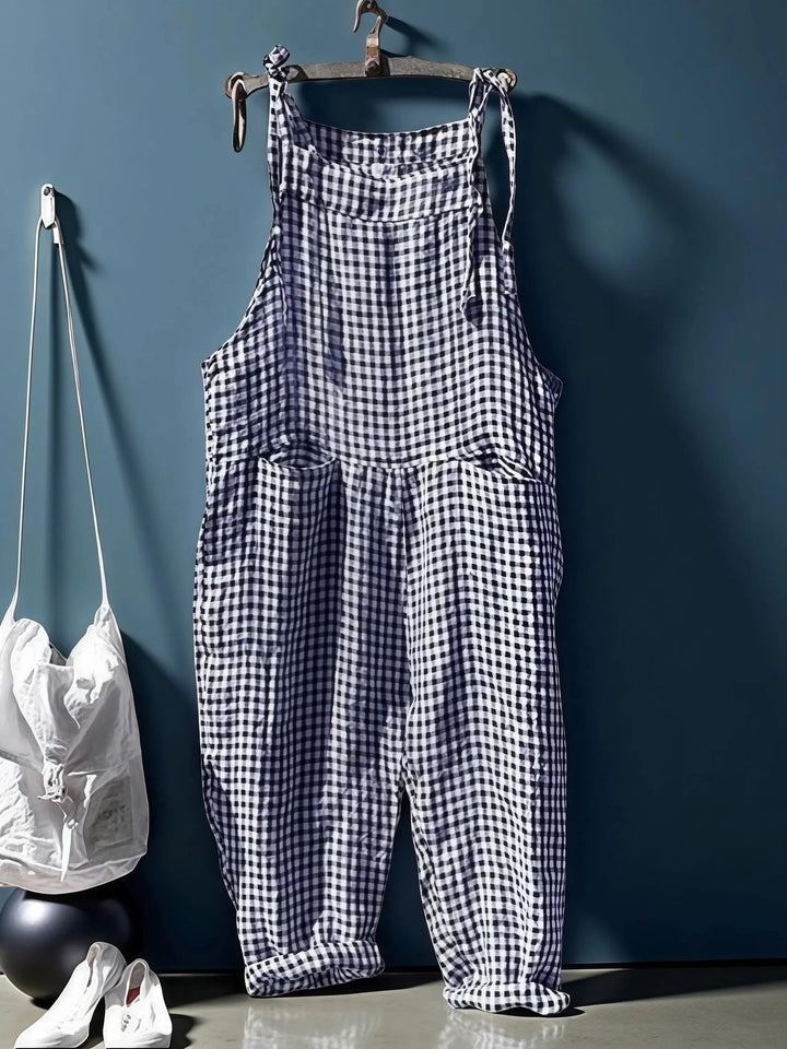 Sunset Stripes Dames Jumpsuit – Gestreepte Overall Met Wijde Pijpen