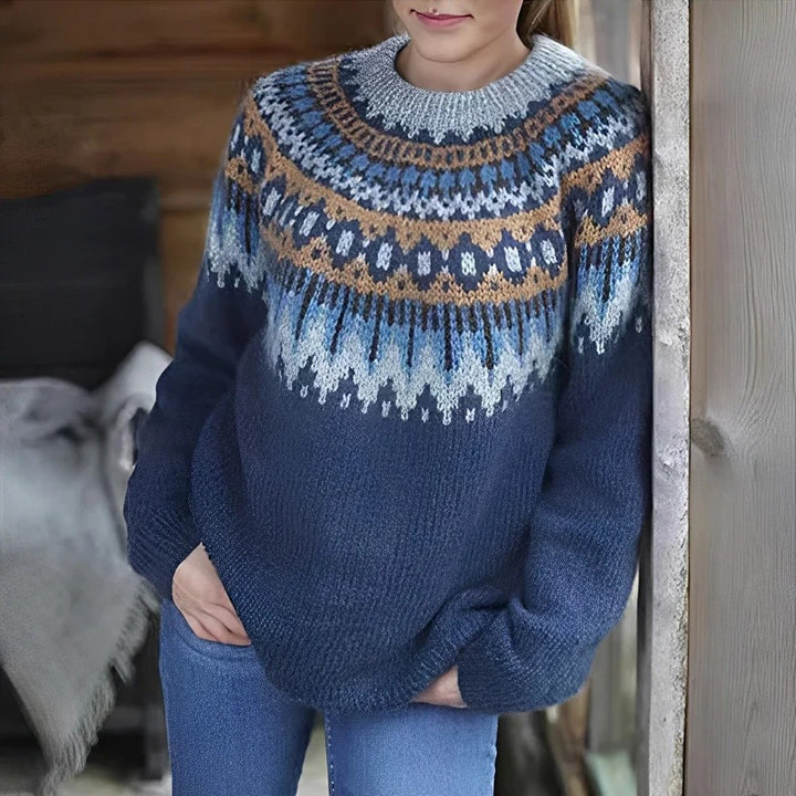 Winter Glow Nordic Knit Jumper – Gezellige Trui Met Scandinavisch Patroon