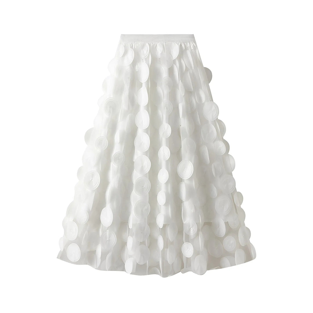 Vintage Muse Polkadot Rok - Lange Skirt