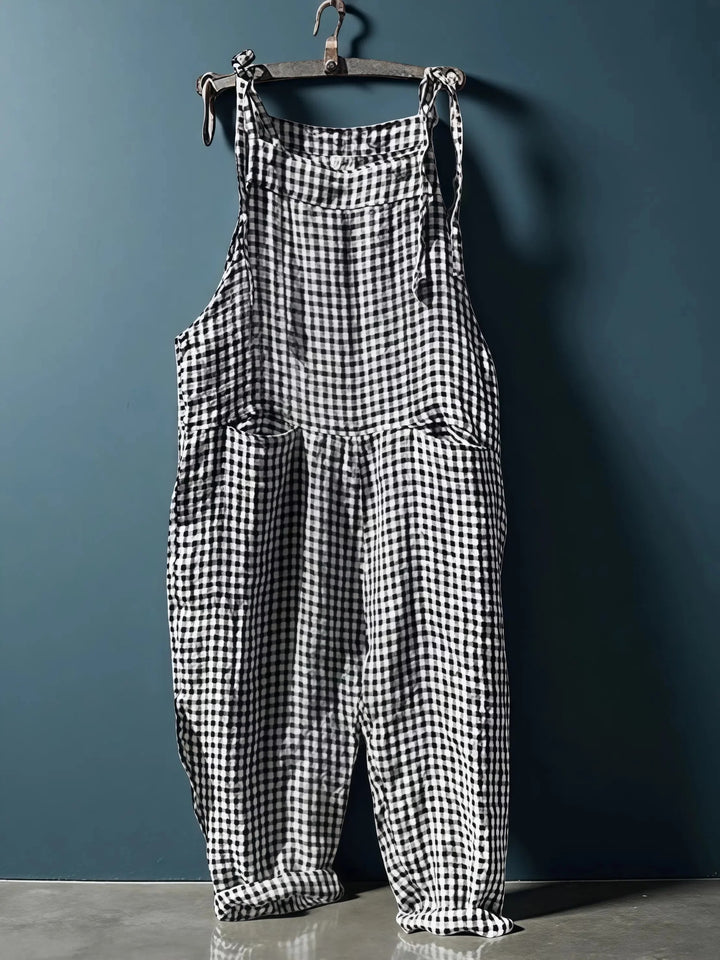 Sunset Stripes Dames Jumpsuit – Gestreepte Overall Met Wijde Pijpen