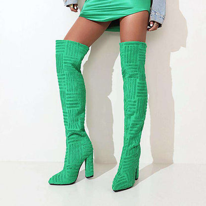 Vela - elegante patroon overknee laarzen