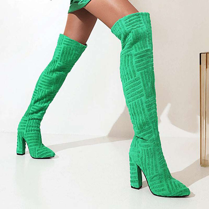 Vela - elegante patroon overknee laarzen